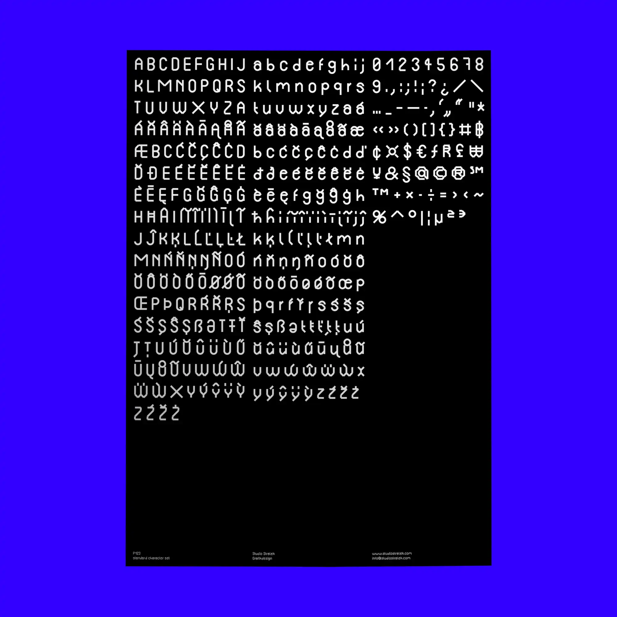 P123 Font Alphabet