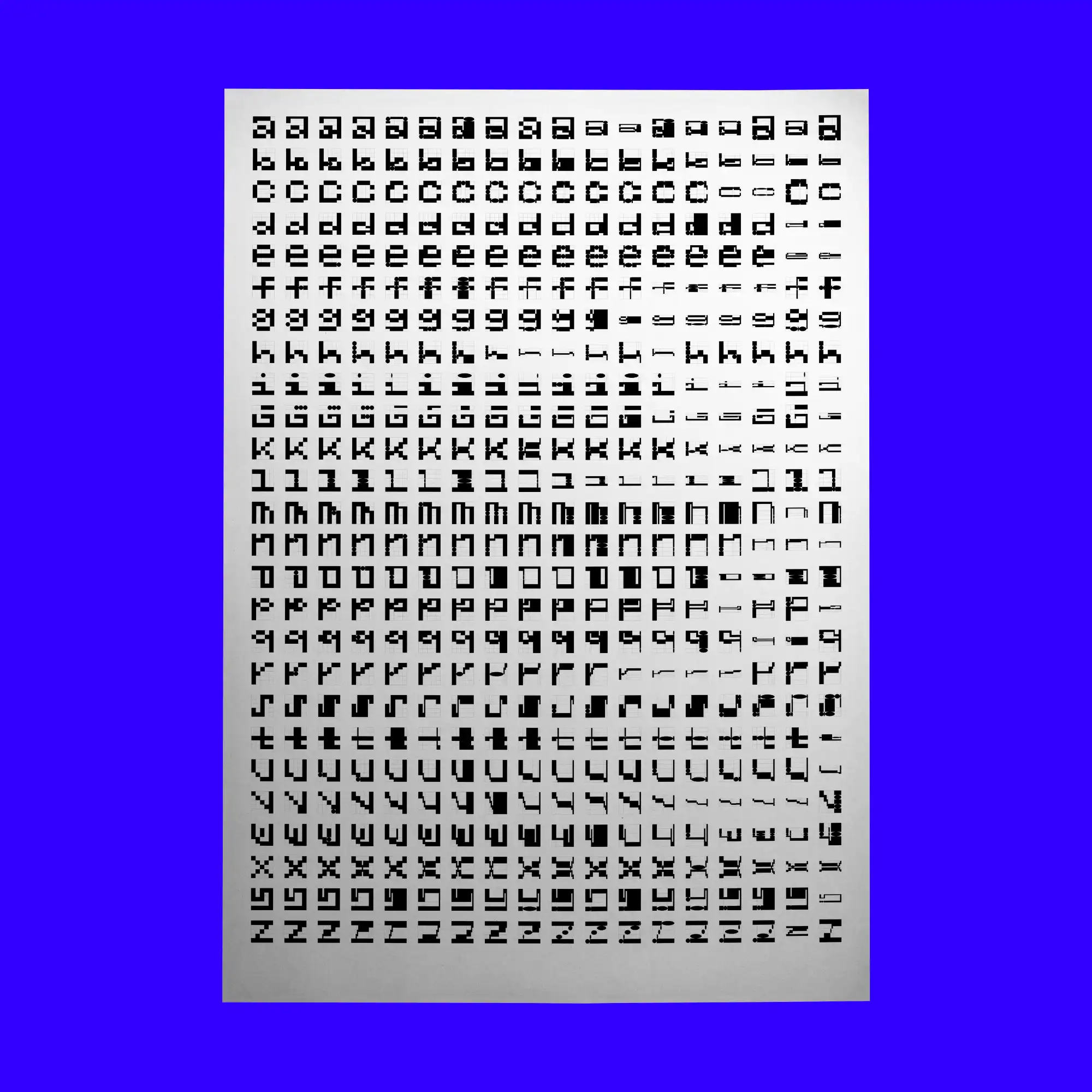 Letterform-Variationen Plakat